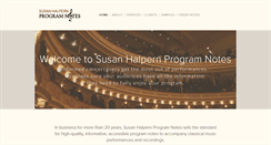 Desktop Screenshot of halpernprogramnotes.com